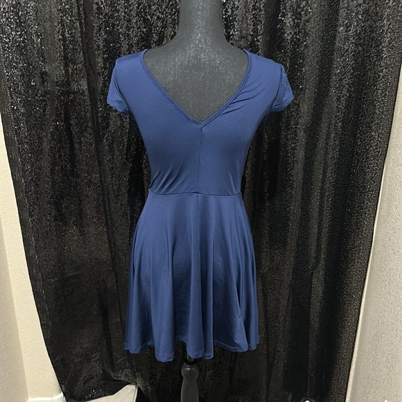 Navy Blue Skater Dress - Picture 2 of 2